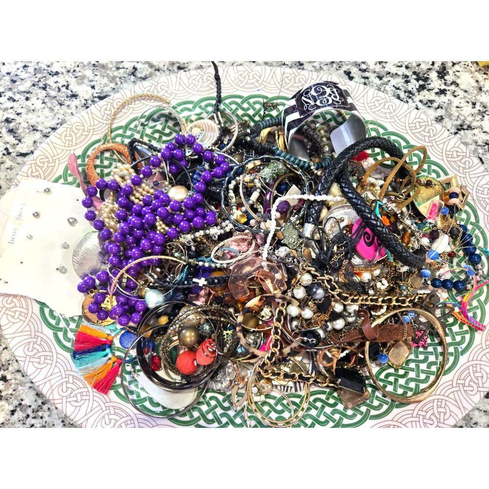 ~7LB Scrap Junk Lot Jewelry Crafts AS IS Lot#7